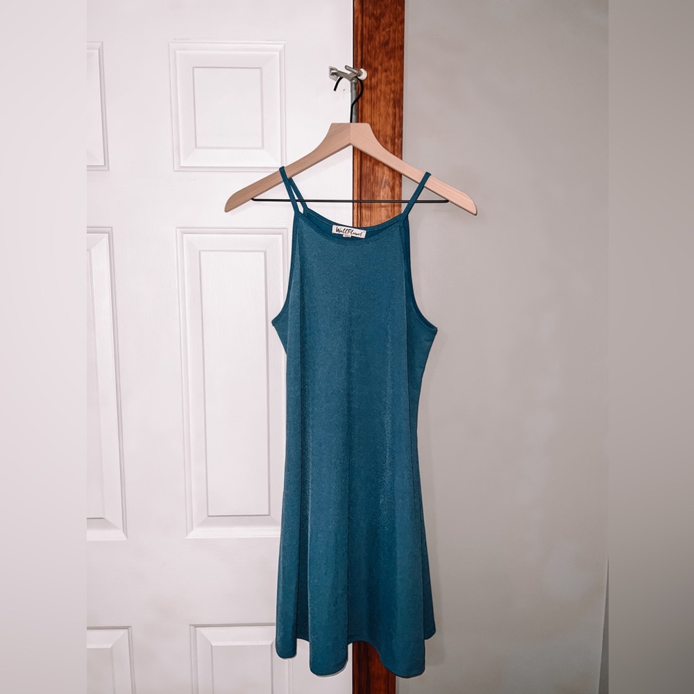 Wallflower Blue Tank Swing Mini Dress